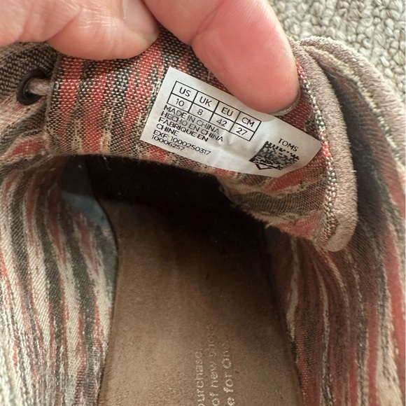 Toms Womens Suede Desert Ankle Boots Taupe Wedge Heels Lace Up Size 10 - Picture 8 of 8